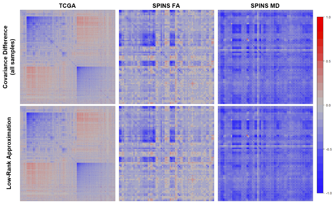 rank adaptive covariance testing